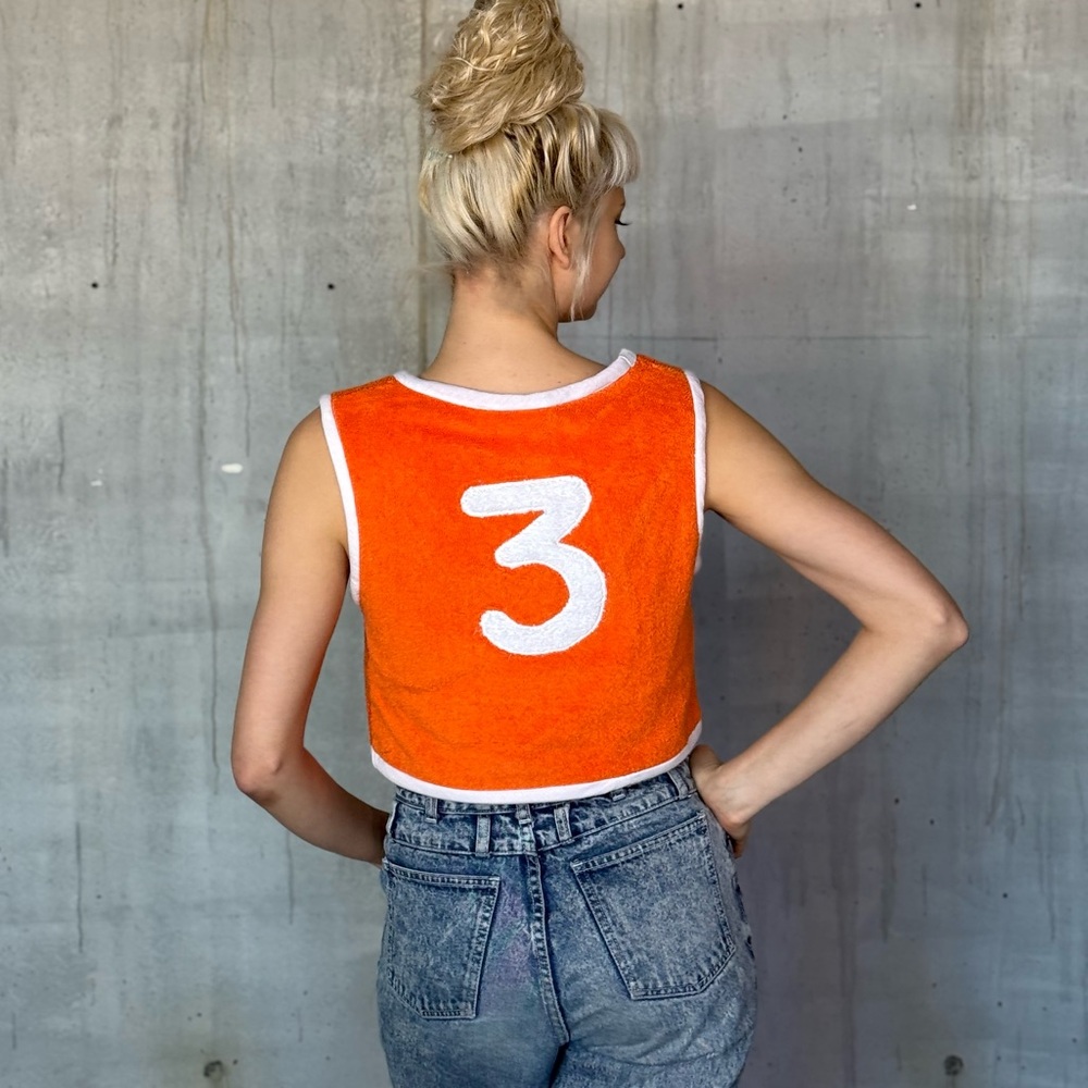 Retro Orange Terrycloth Jersey